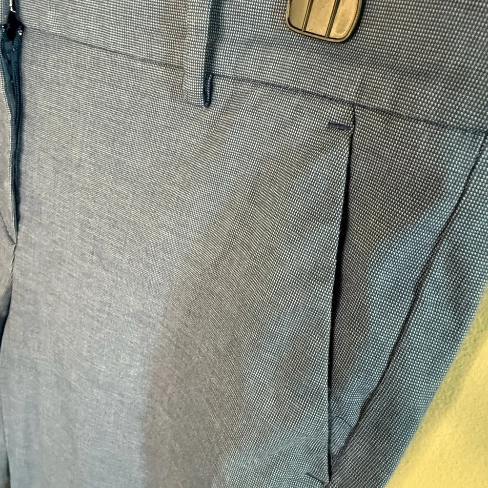 LOFT Riviera Slim Pants in Texture Blue size 6 - Picture 5 of 13